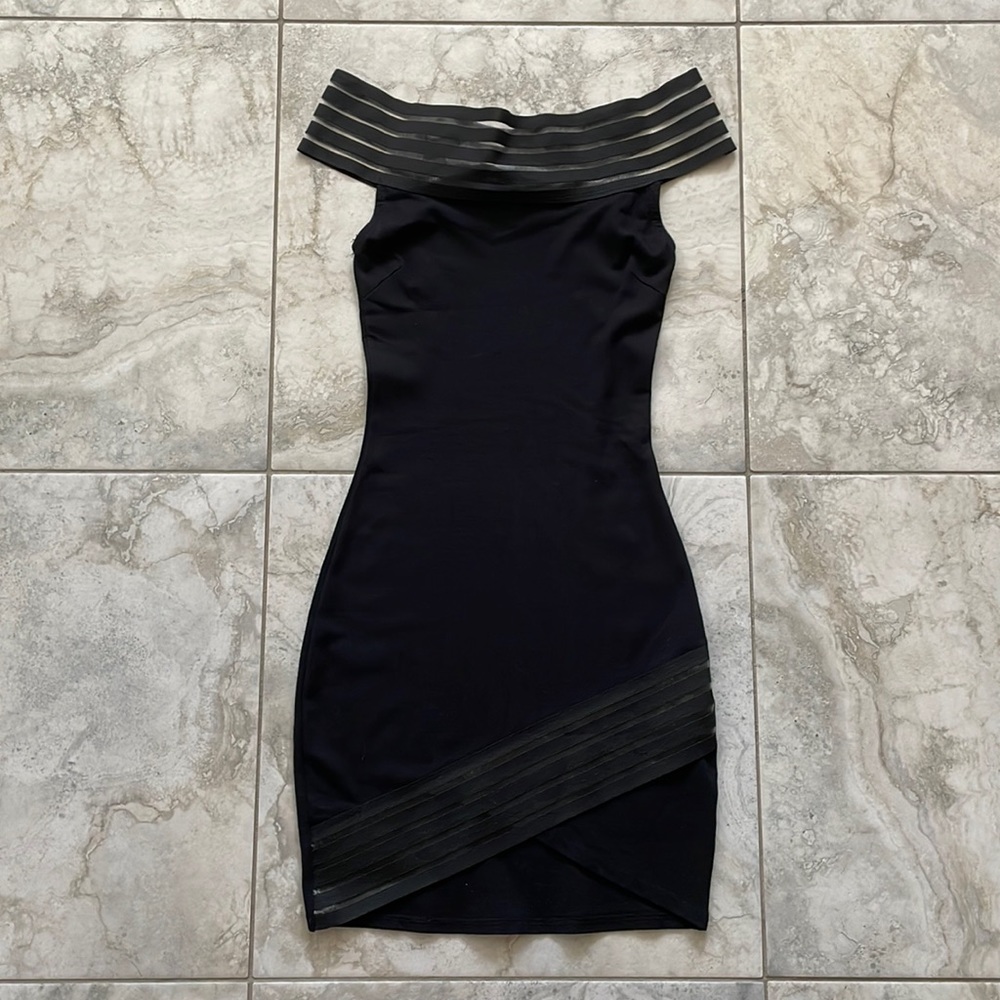 Charlotte Russe Off the Shoulder Black Dress